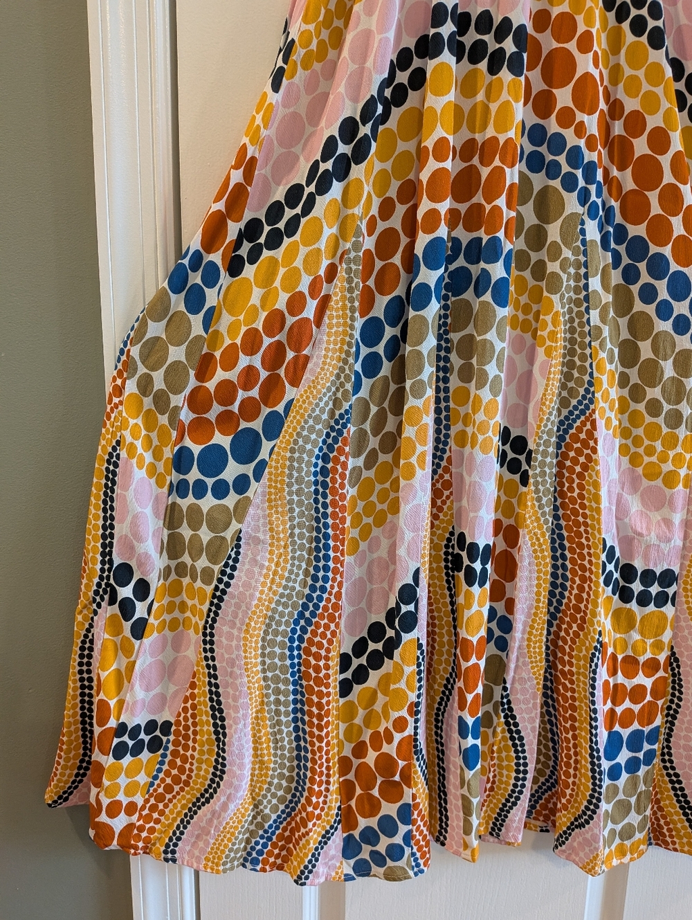 Anthropologie The Odells Dot-Printed Maxi Dress Polka Dot Maximalism Size XSP - Picture 13 of 16